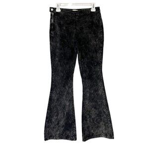 POL Corduroy Flare Pants Women’s Size Medium Black Wash Anthropologie